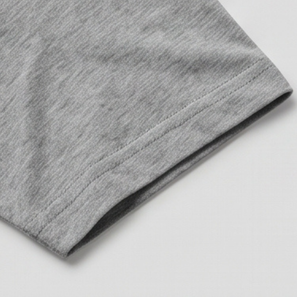 Grey Melange Crew Neck Cotton T-Shirt