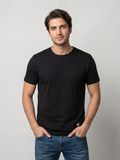 Black Crew Neck Cotton T-Shirt